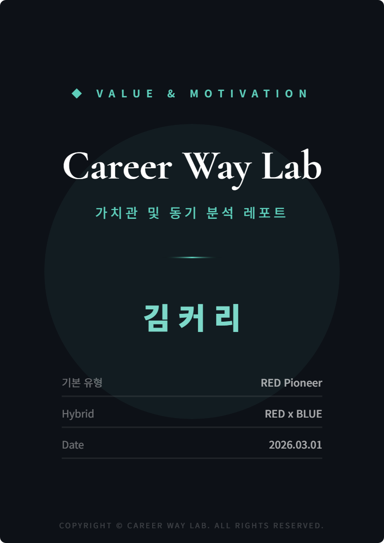 VALUE 커리어 가치 리포트 목업